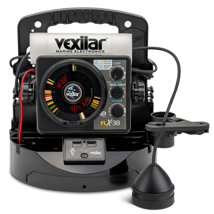 Reconditioned FLX-38 Pro Pack Elite w/ Broad Band Ice-Ducer and Vexilar Lithium Battery