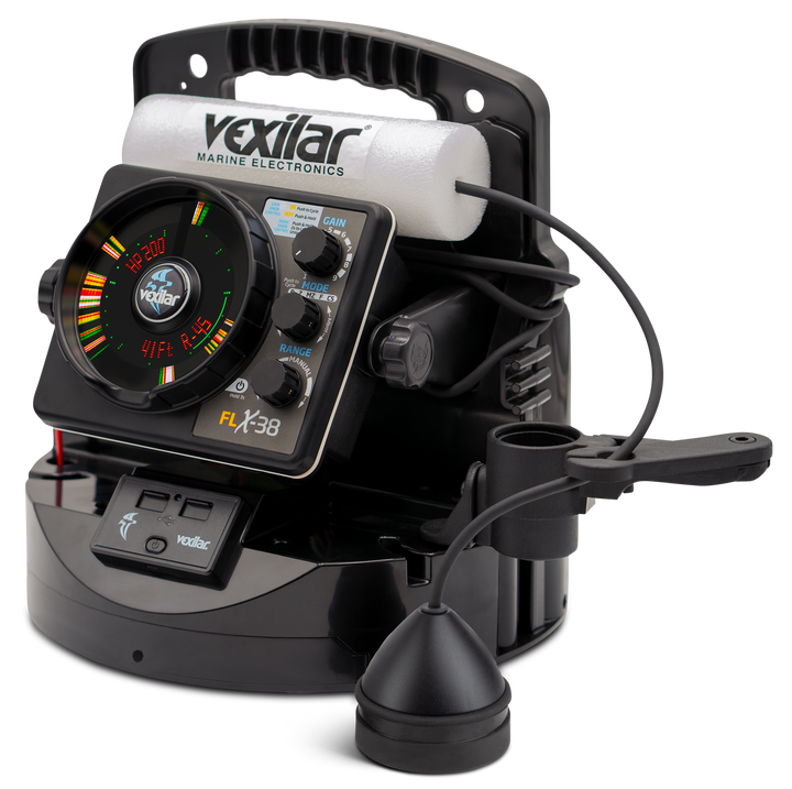 Reconditioned FLX-38 Pro Pack Elite w/ Broad Band Ice-Ducer and Vexilar Lithium Battery