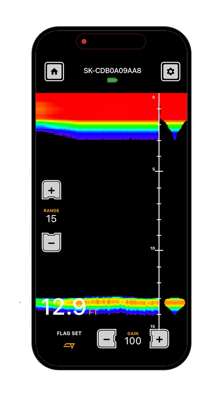 Sidekick Wi-Fi Sonar w/ 12° Ice-Ducer &amp; Float