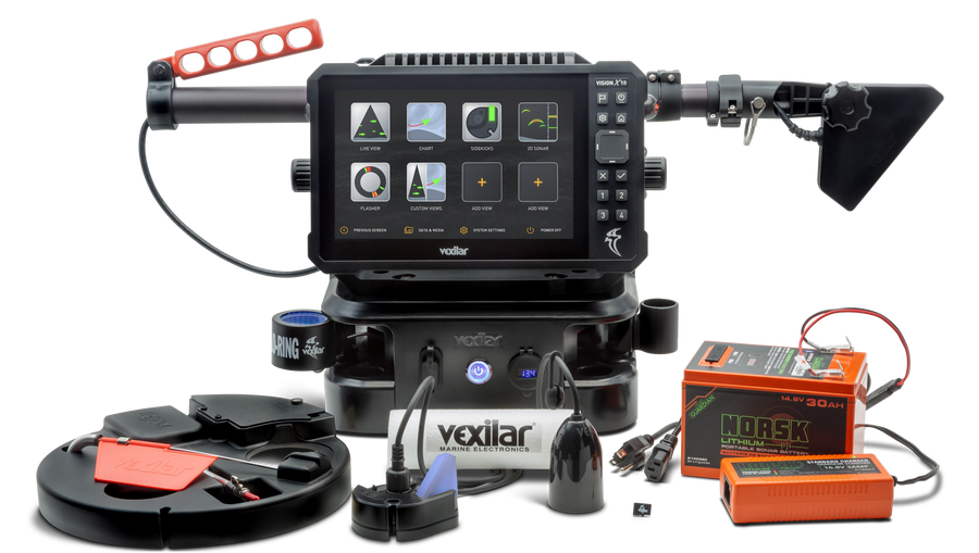 Vexilar Vision X10 | Live Imaging Sonar System for Ice Fishing